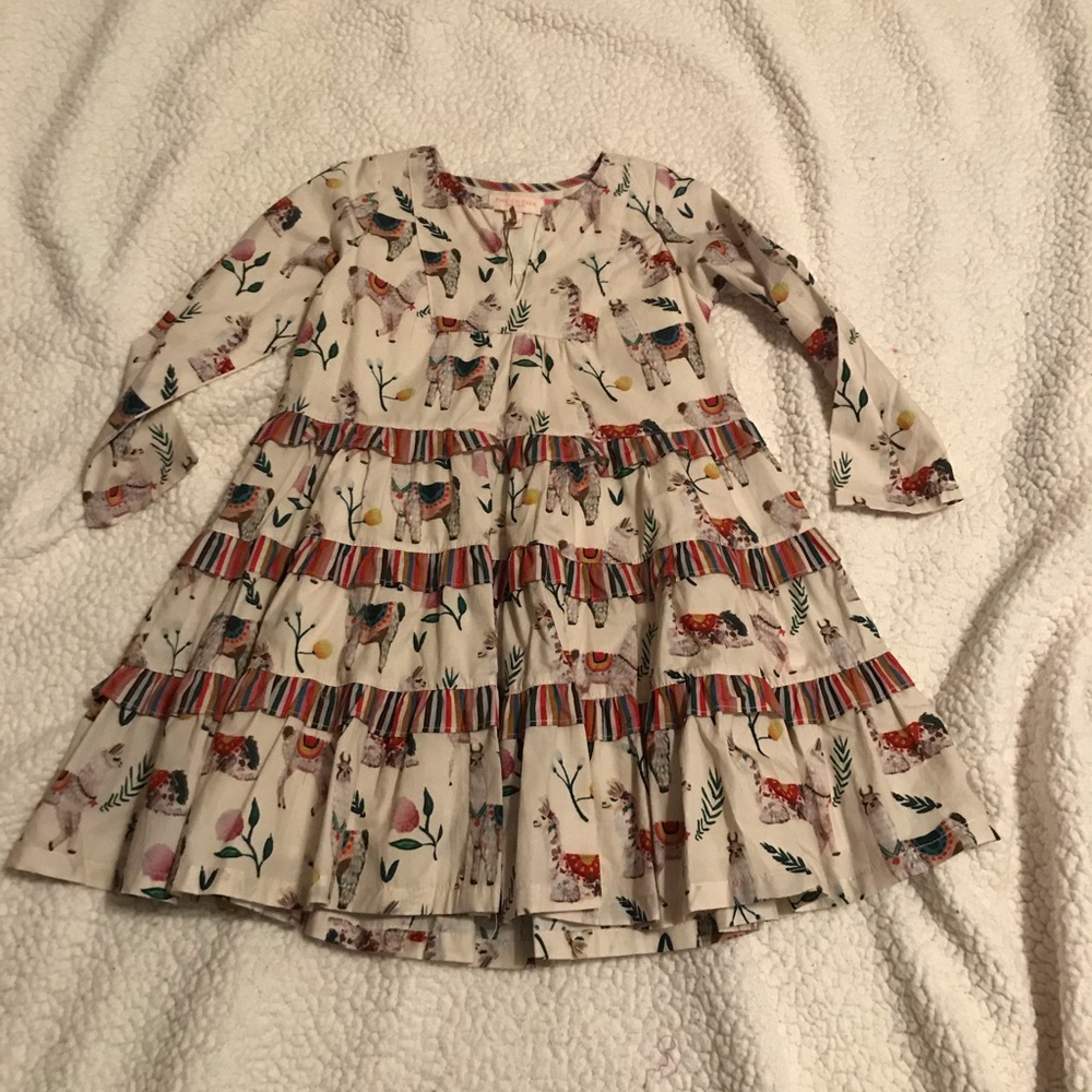 Pink Chicken llama dress sz 5 new with tags